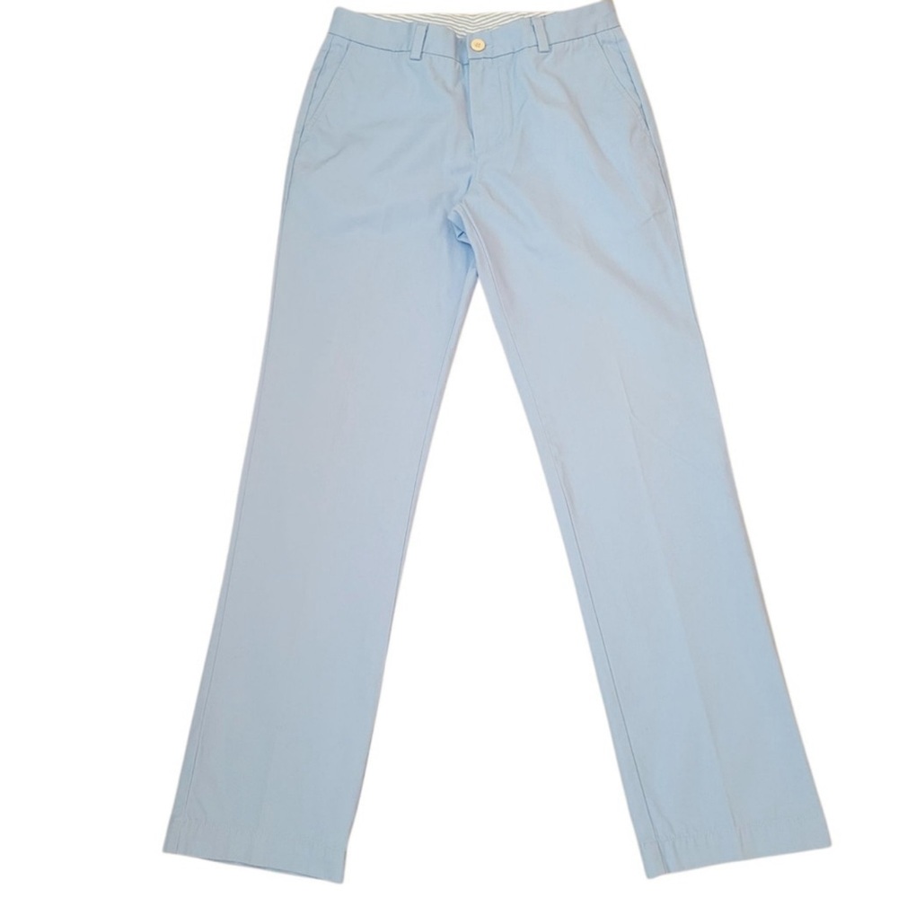 Vineyard Vines Pants Mens 30 x 34 Light Blue Cotton Blend Breaker Flat Front